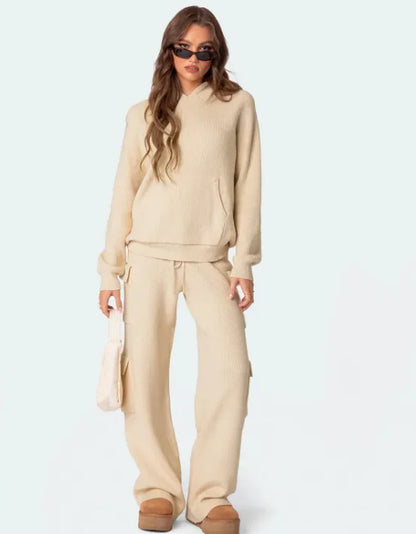 Casual Hooded Sweater Suit for Spring & Autumn