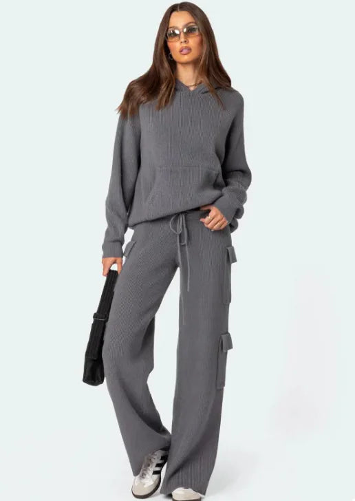 Casual Hooded Sweater Suit for Spring & Autumn