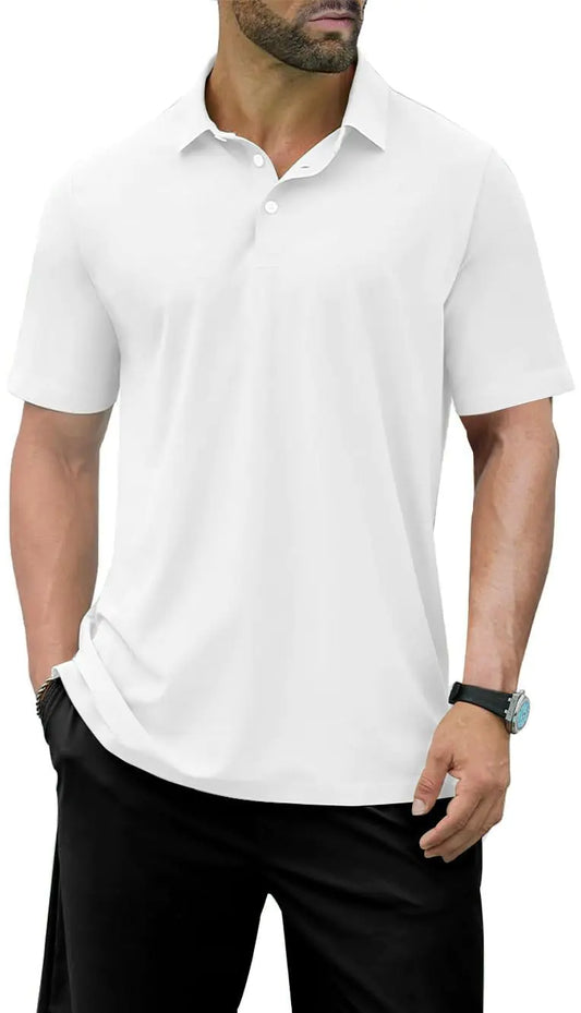 Mens Golf Polo Shirts Short Sleeve Slim Fit Shirts Men Dry Fit Shirts Casual Stylish Clothes