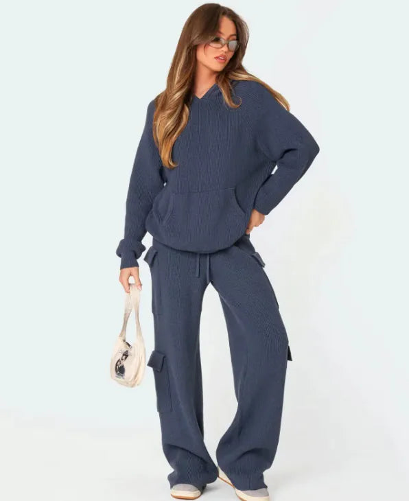 Casual Hooded Sweater Suit for Spring & Autumn